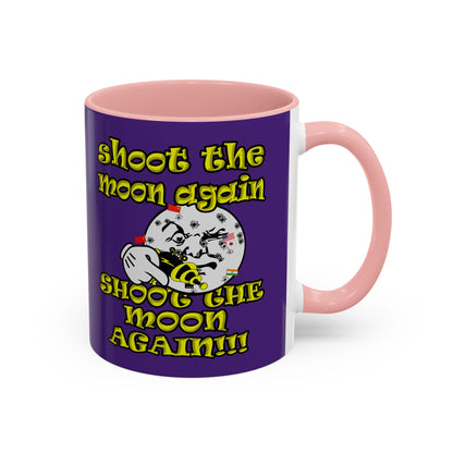 shoot the moon again - Accent Mug (purple)