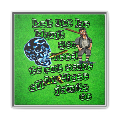 og - framed canvas art (green turf)
