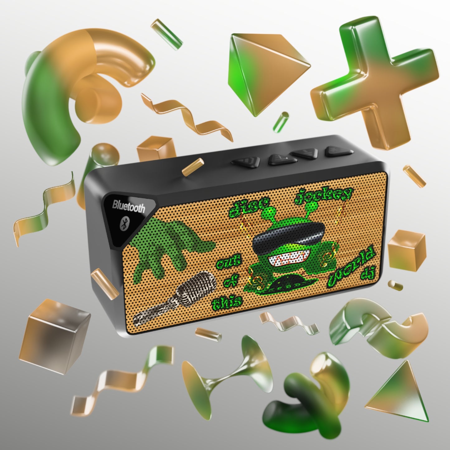 disc jockey - Jabba Bluetooth Speaker (butterscotch wood finish)