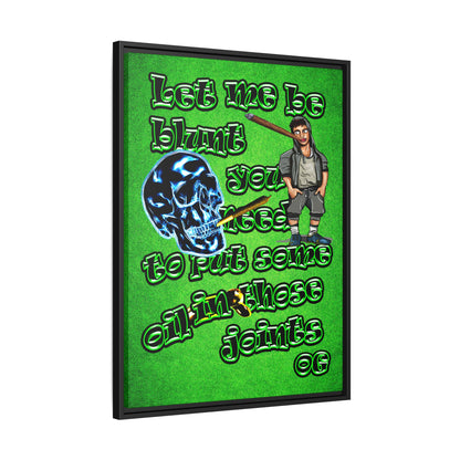 og - framed canvas art (green turf)