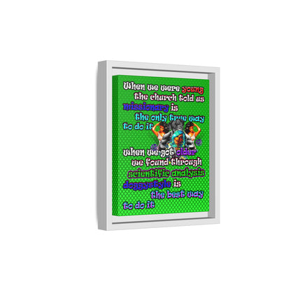 doggystyle - framed canvas art (logo green)