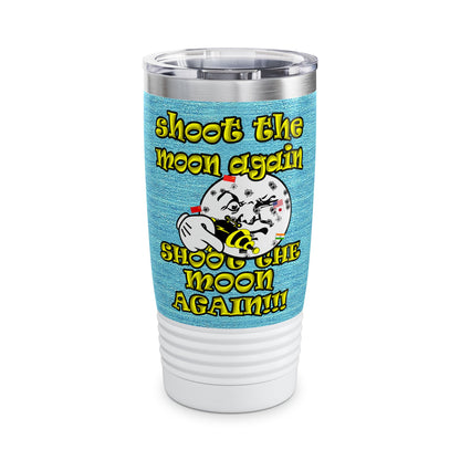 shoot the moon again - Ringneck Tumbler, 20oz (faded blue)