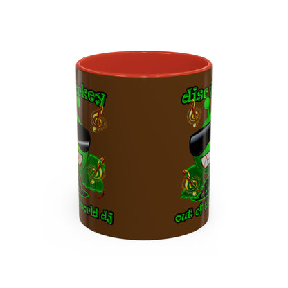 disc jockey - Accent Mug (brown)