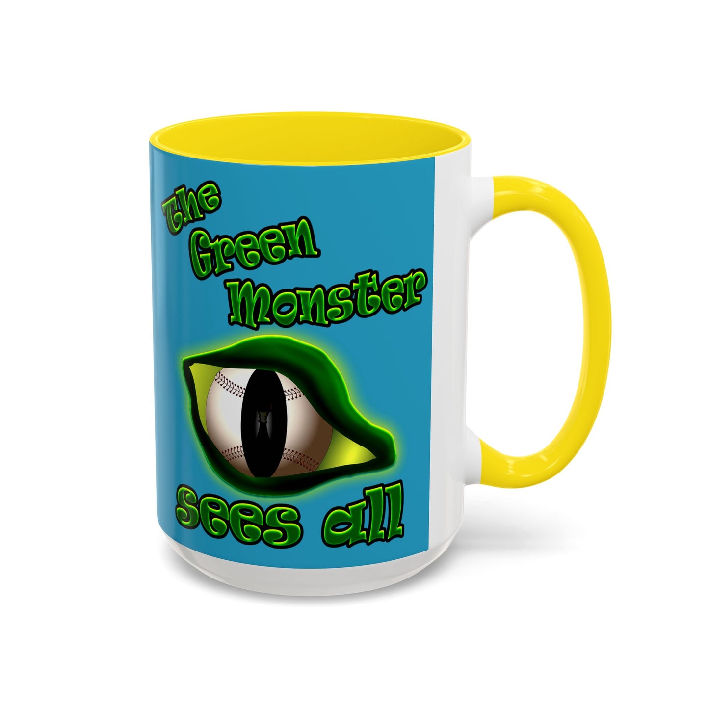 green monster - Accent Mug (turquoise)