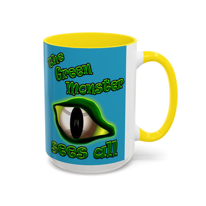 green monster - Accent Mug (turquoise)