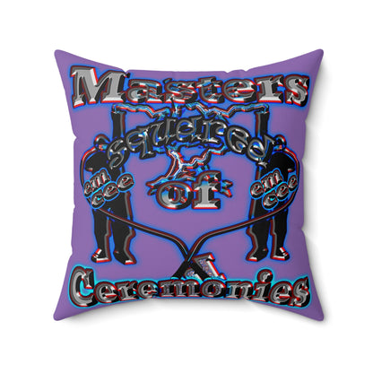 em cee squared - Spun Polyester Square Pillow - (light purple)