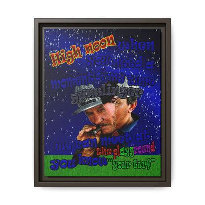 high noon - framed canvas art ('snoops' background)
