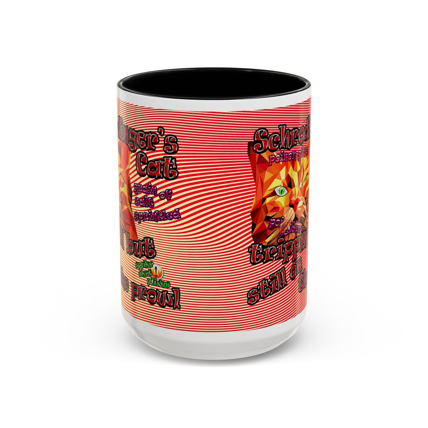 schrodinger's cat - Accent Mug (yellow-orange wave)