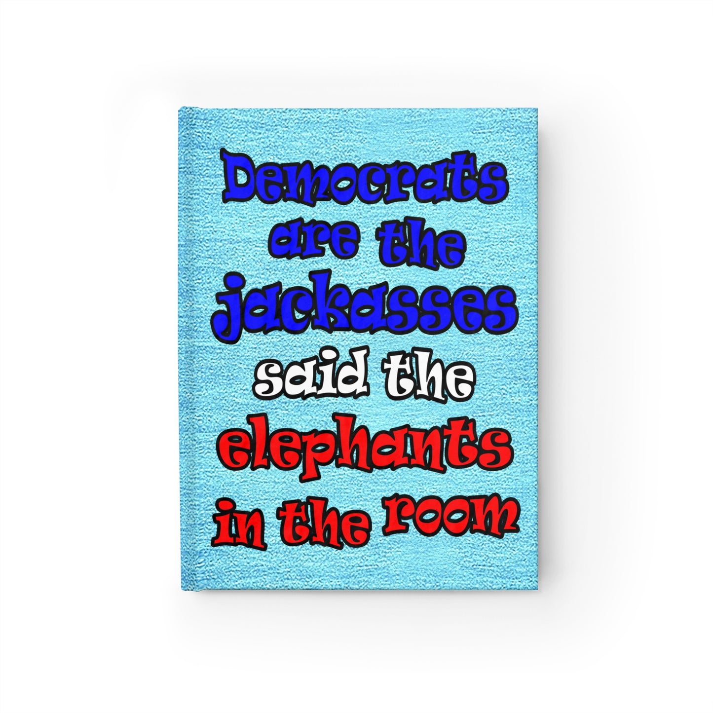 donkeys and elephants - journal-blank (faded blue)