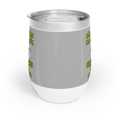 shoot the moon again - Chill Wine Tumbler (light grey)