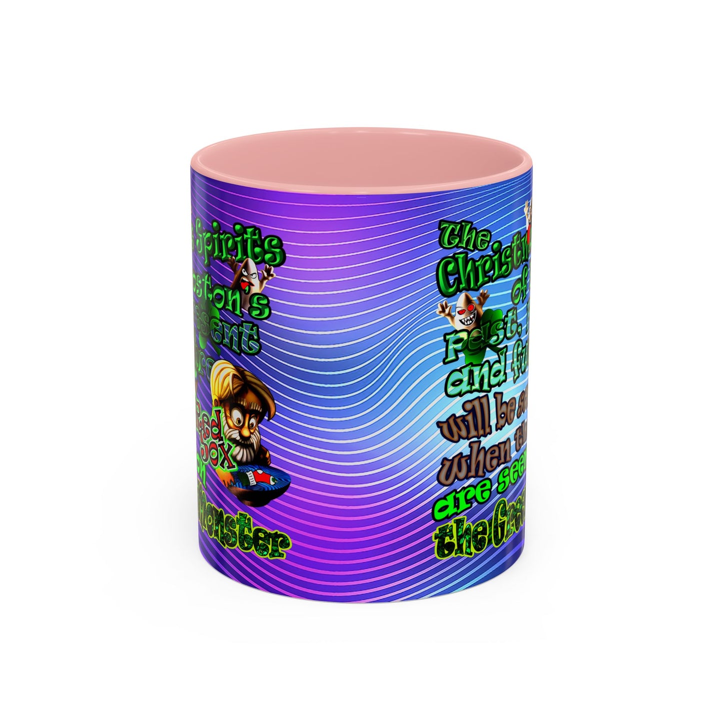 christmas spirits of boston - Accent Mug (purple wave)