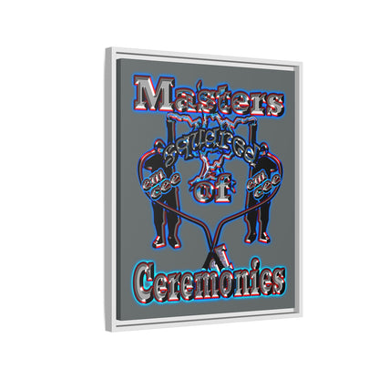 em cee squared - framed canvas art (dark grey)