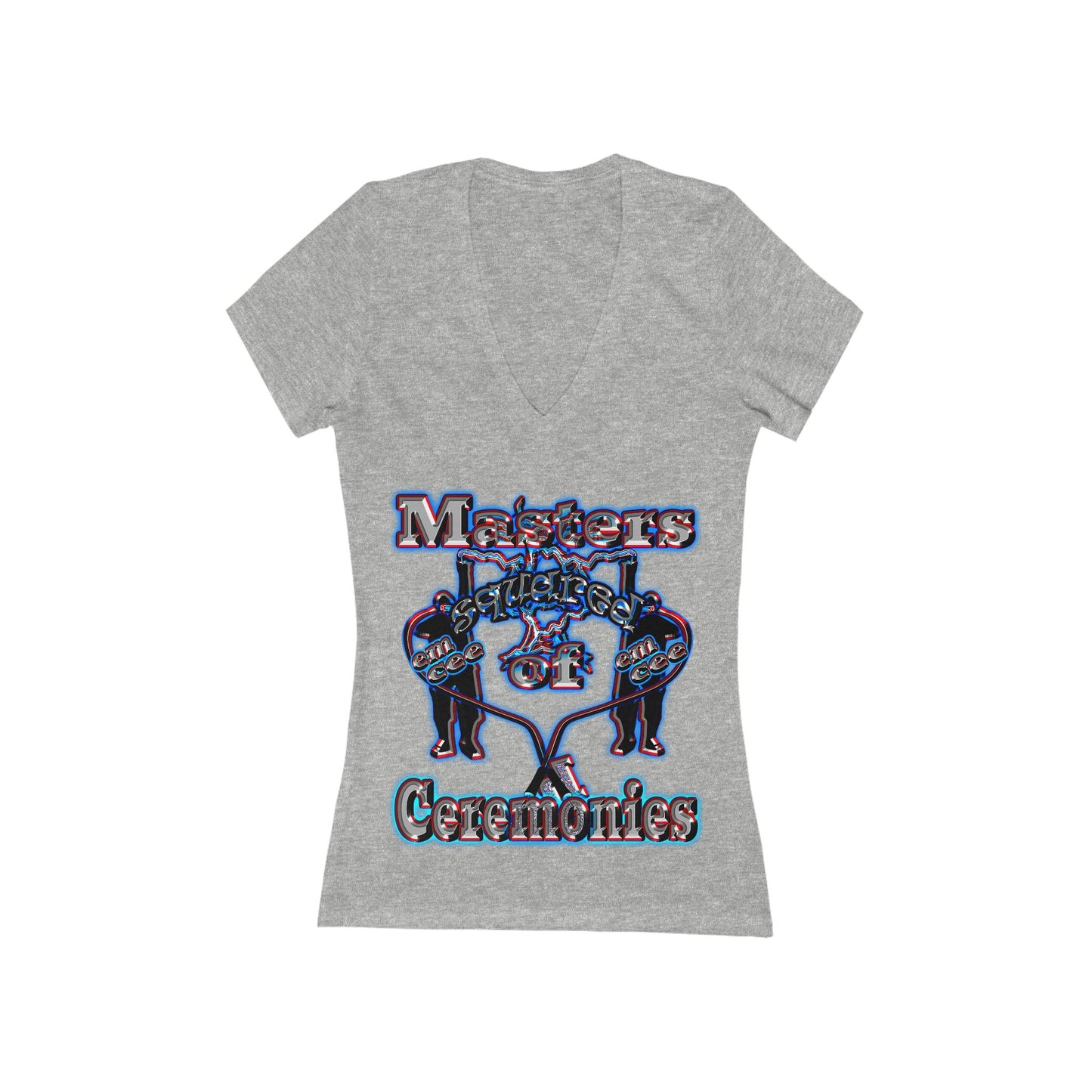 em cee squared - Women's Jersey Short Sleeve Deep V-Neck Tee