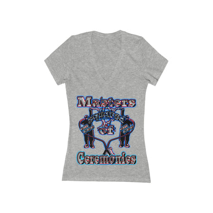 em cee squared - Women's Jersey Short Sleeve Deep V-Neck Tee