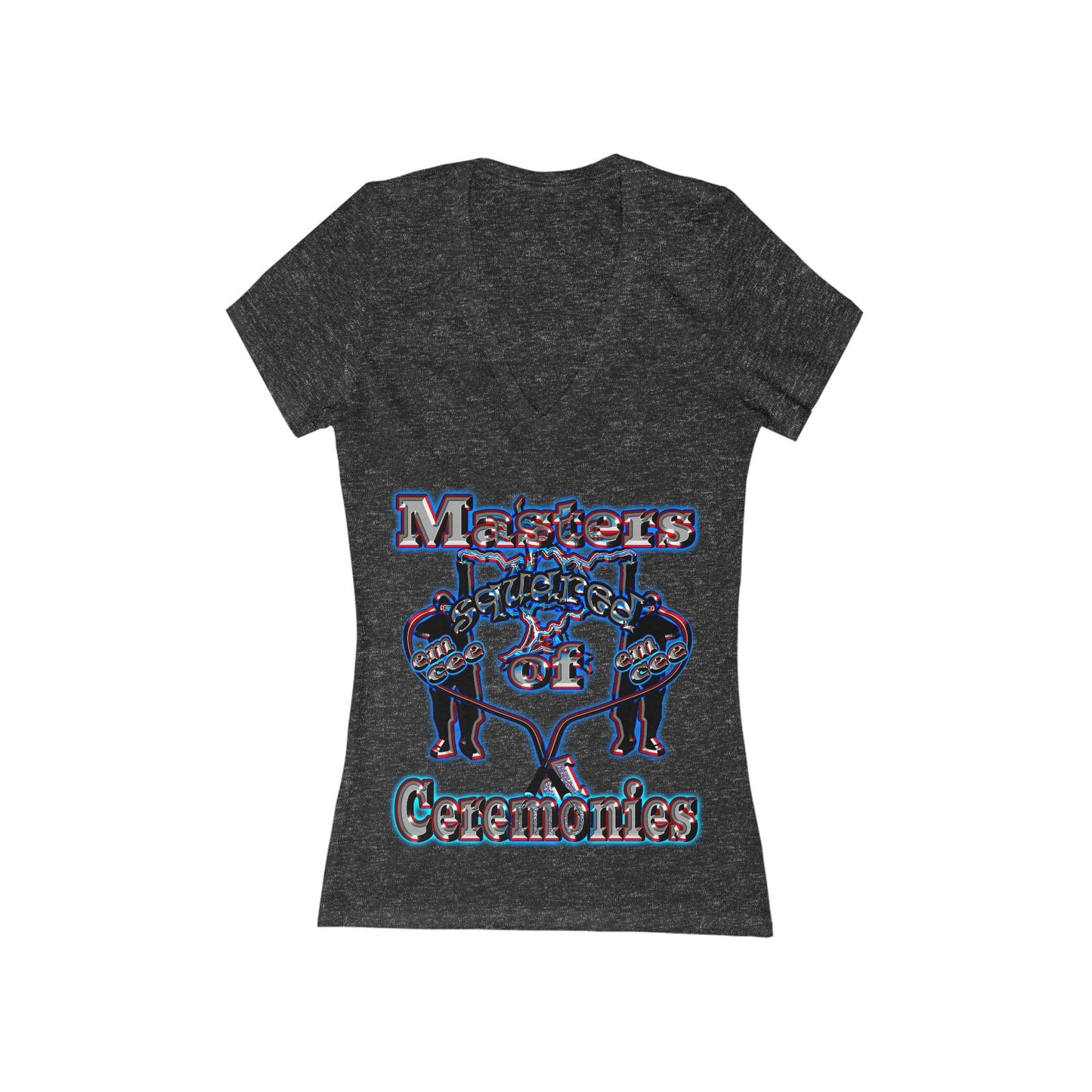 em cee squared - Women's Jersey Short Sleeve Deep V-Neck Tee