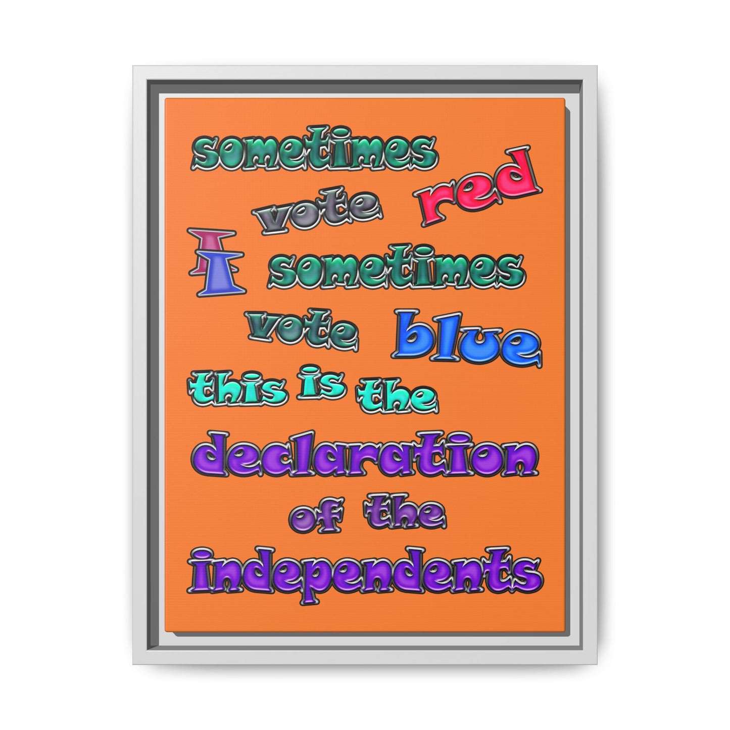 declaration of the independents - framed canvas art (crusta)