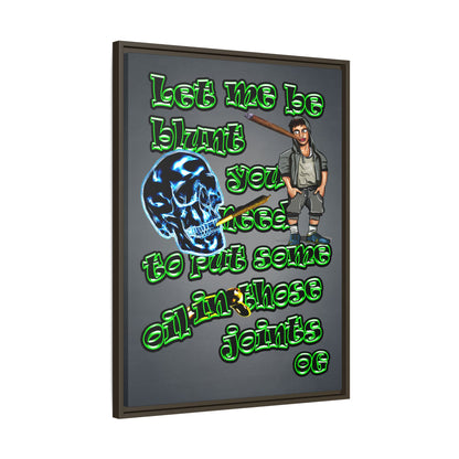 og - framed canvas art (grey-light grey)