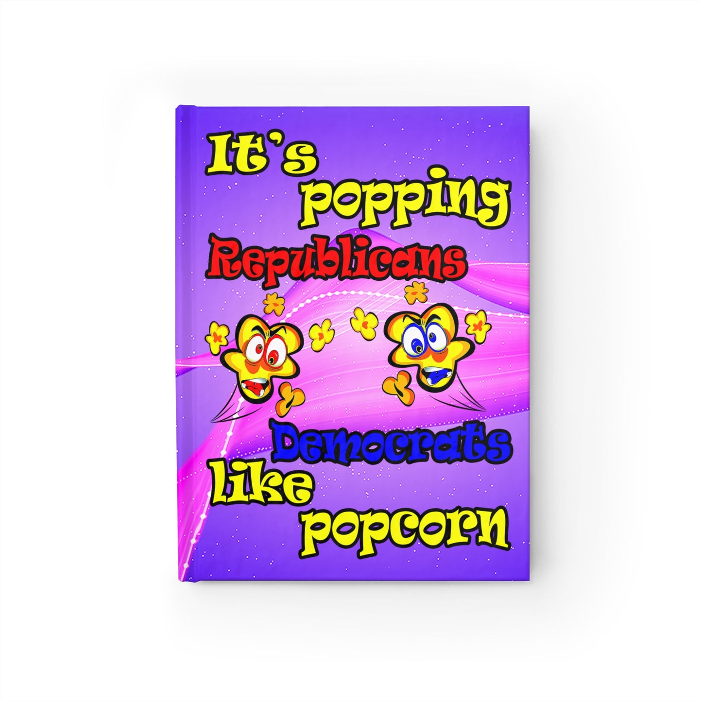 popping like popcorn - journal-blank (purple-pink wave)