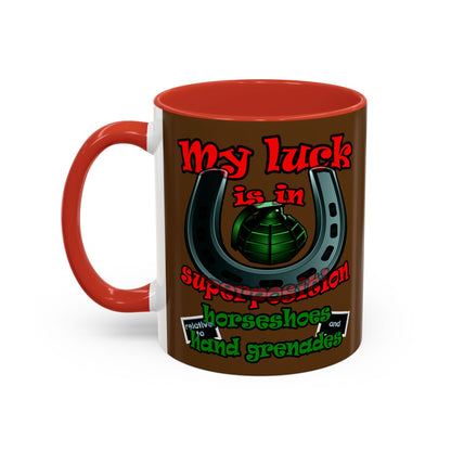 my luck - Accent Mug (brown)
