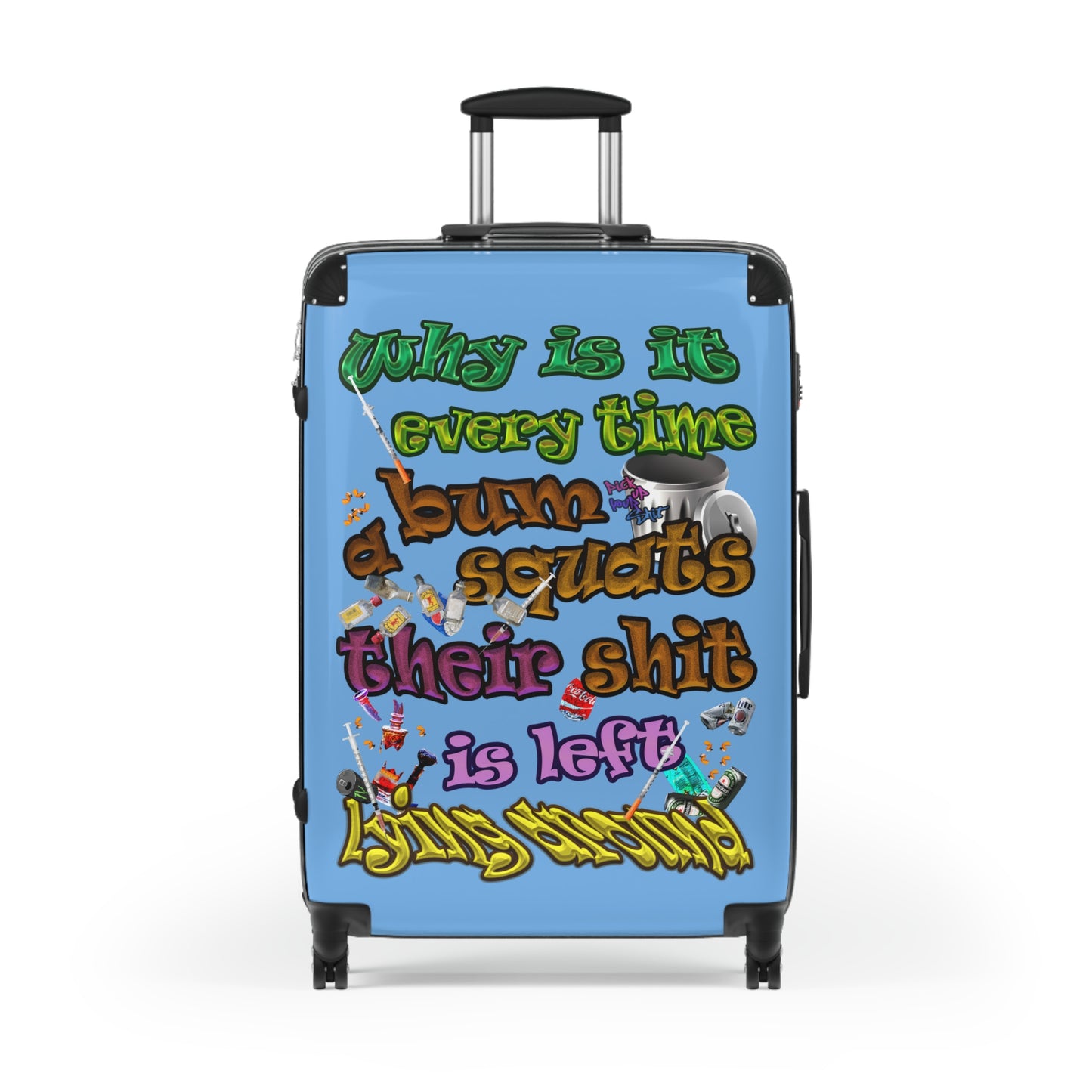 the bum's shit - Suitcase (light blue)