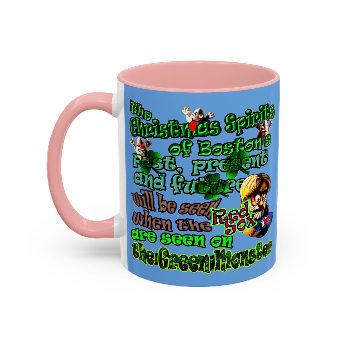 christmas spirits of boston - Accent Mug (light blue)