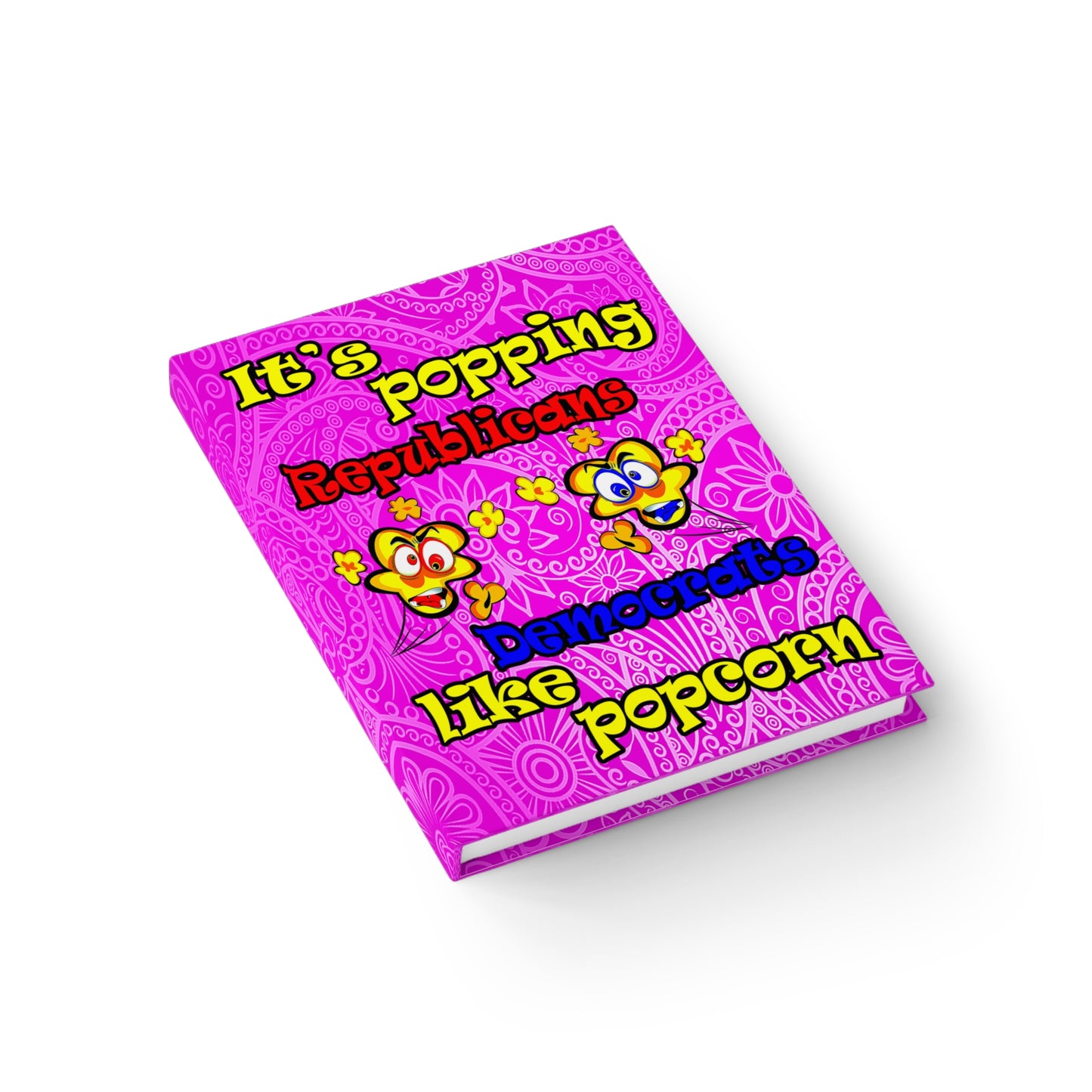 popping like popcorn - journal-blank (pink swirl)