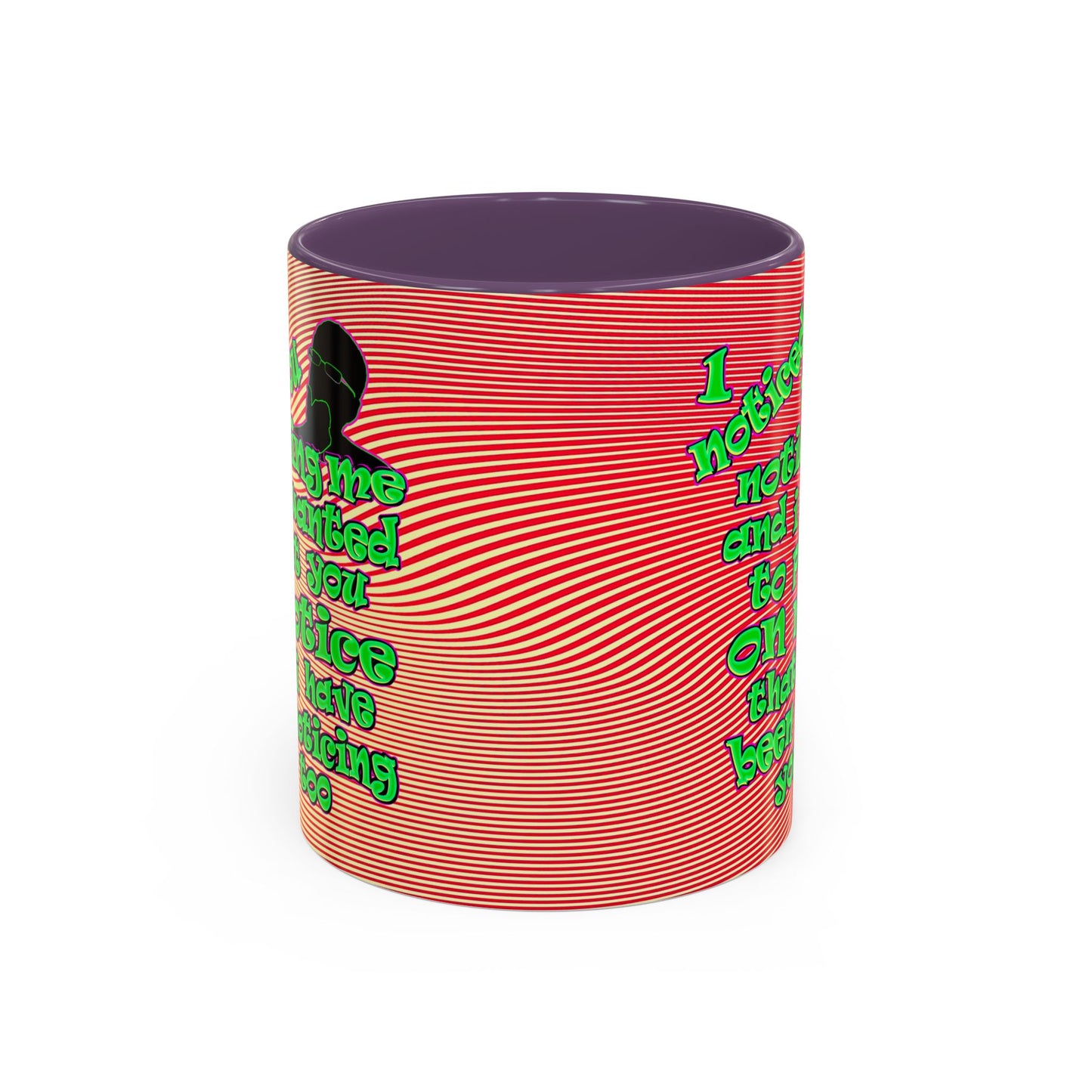 noticed you noticing - Accent Mug (yellow-orange wave)