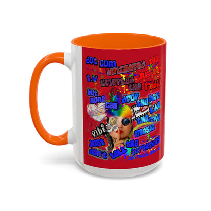 drop the beat - Accent Mug (dark red)