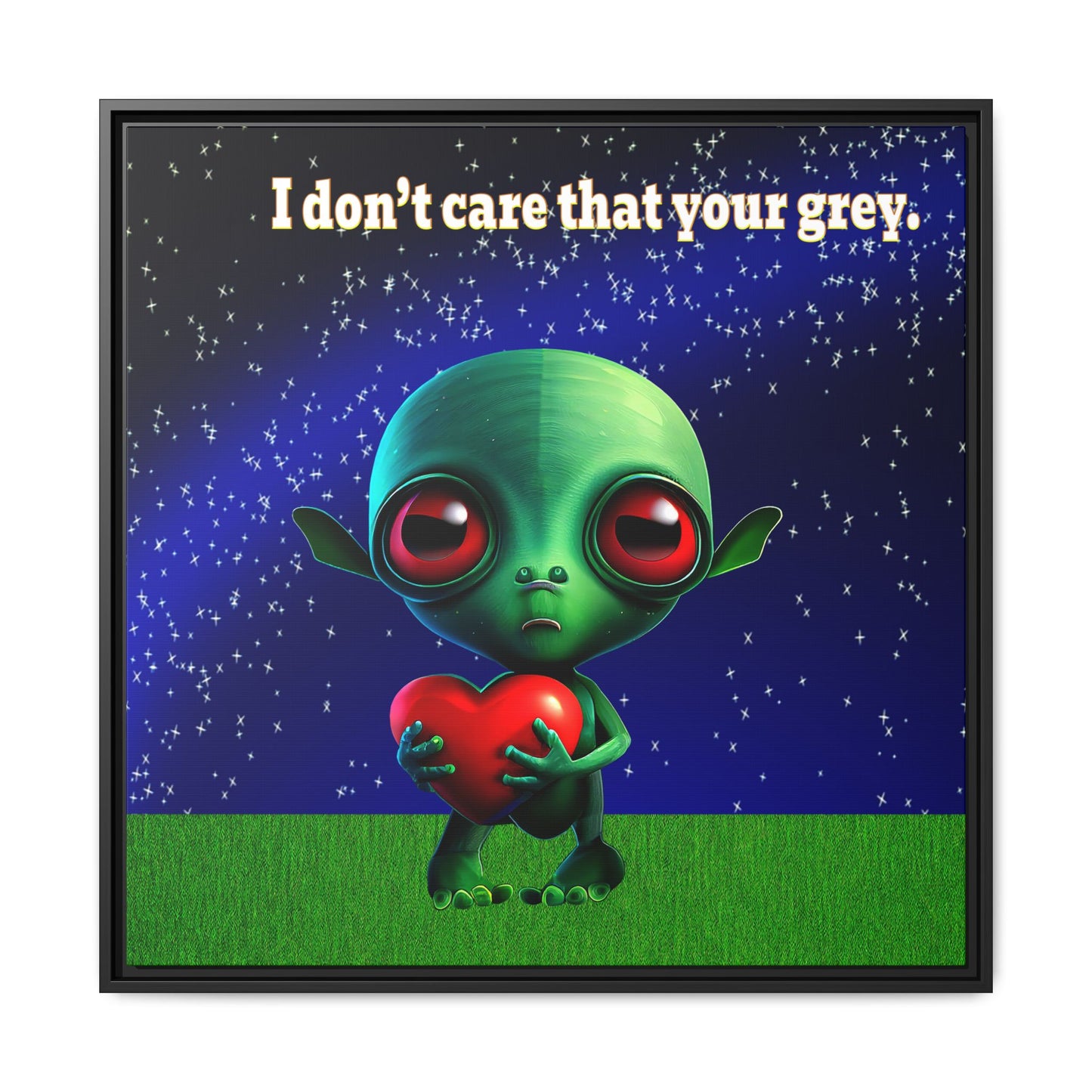 I don't care that your grey - framed canvas art ('snoops' background)