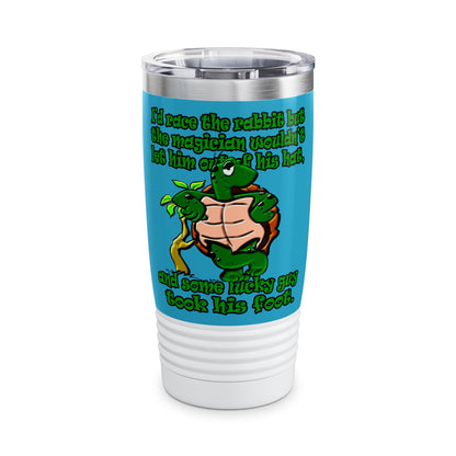 turtle race - Ringneck Tumbler, 20oz (turquoise)