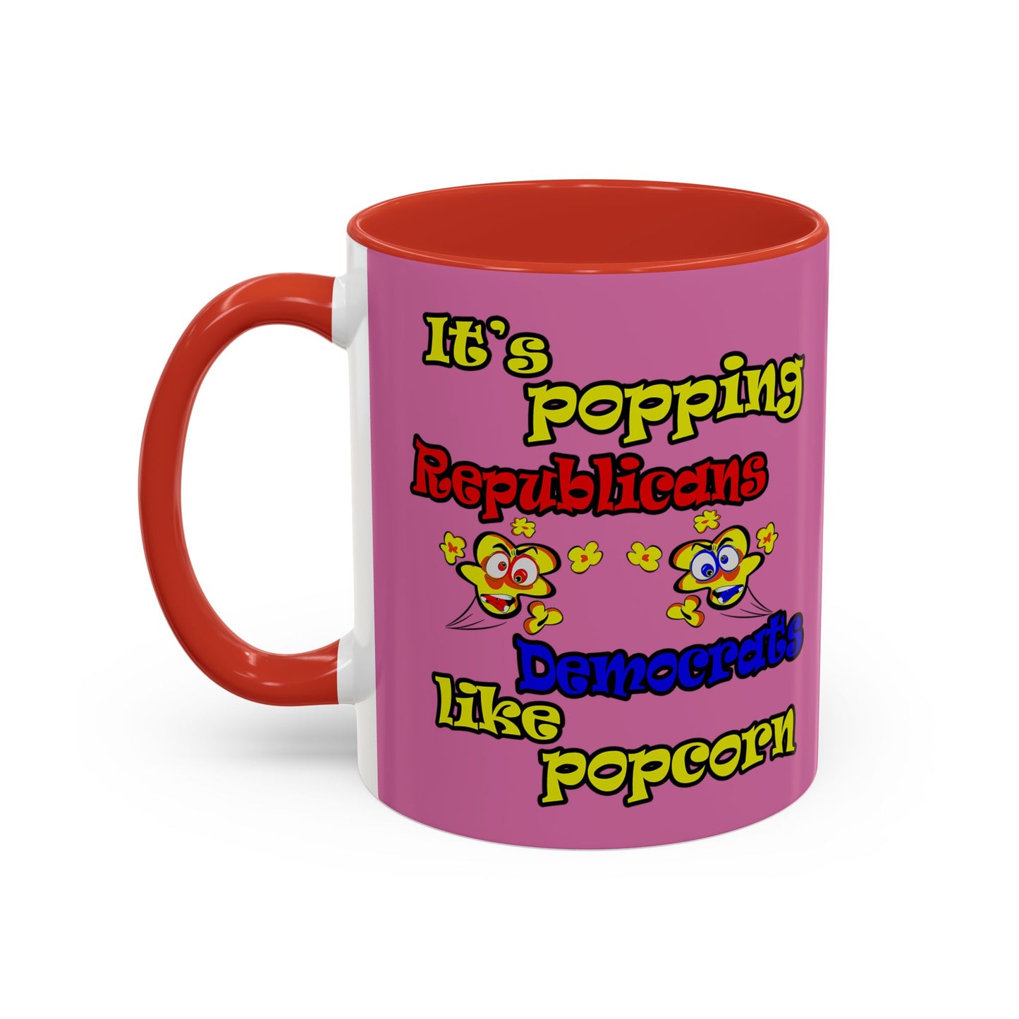 popping like popcorn - Accent Mug (light pink)