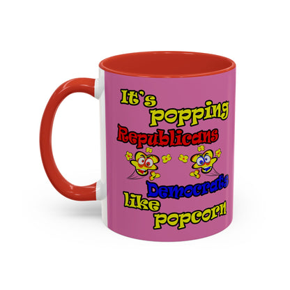popping like popcorn - Accent Mug (light pink)
