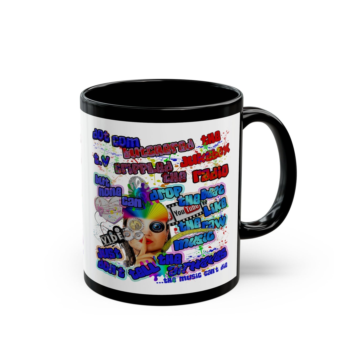 drop the beat - Black Mug (white)