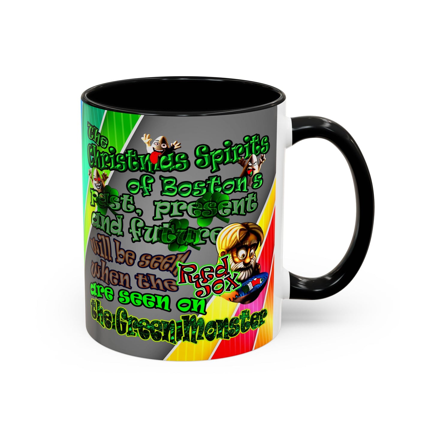christmas spirits of boston - Accent Mug (rainbow split)