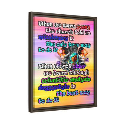 doggystyle - framed canvas art (color blur)