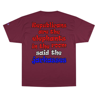donkeys and elephants - Champion T-Shirt