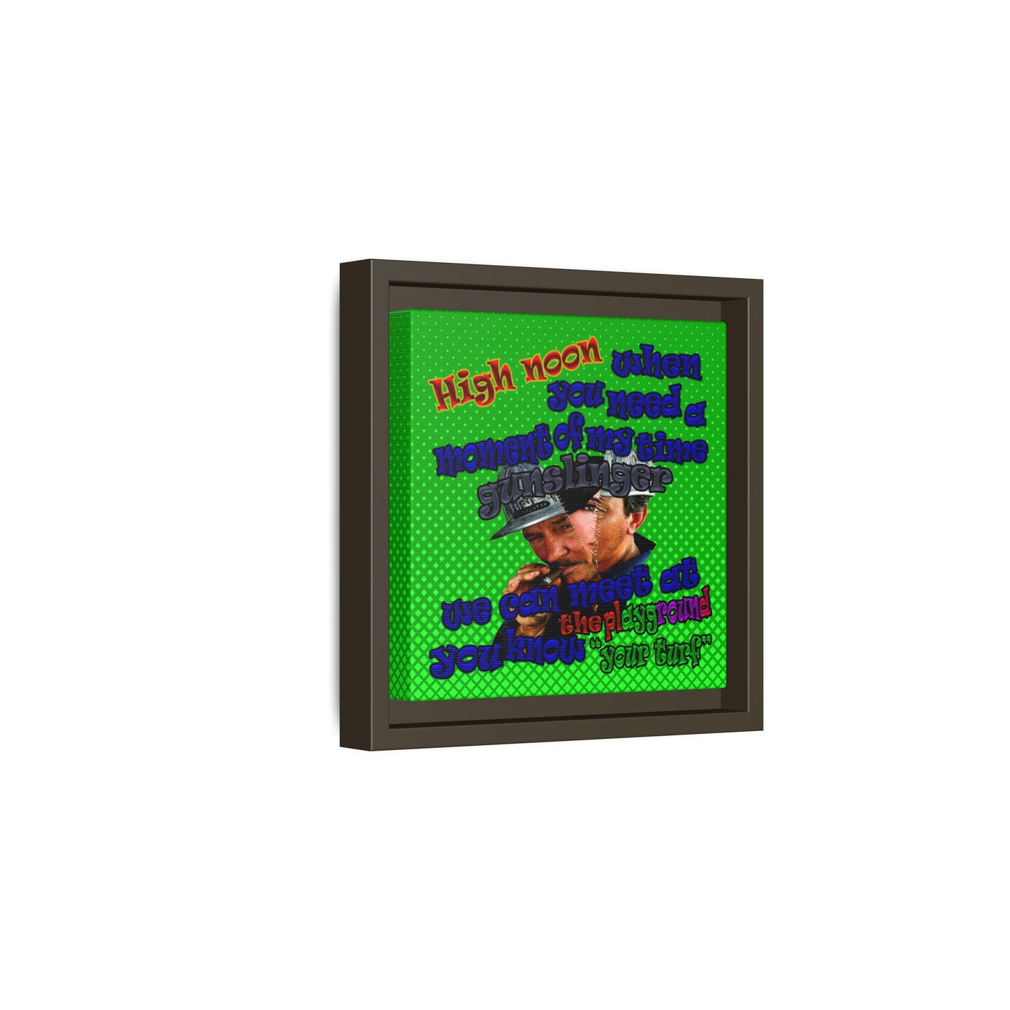 high noon - framed canvas art (logo green)
