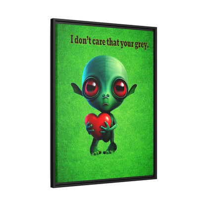 I don't care that your grey - framed canvas art (green turf)