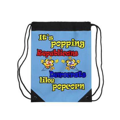 popping like popcorn - Drawstring Bag (light blue)