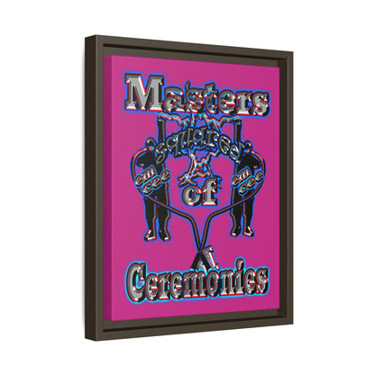 em cee squared - framed canvas art (pink)