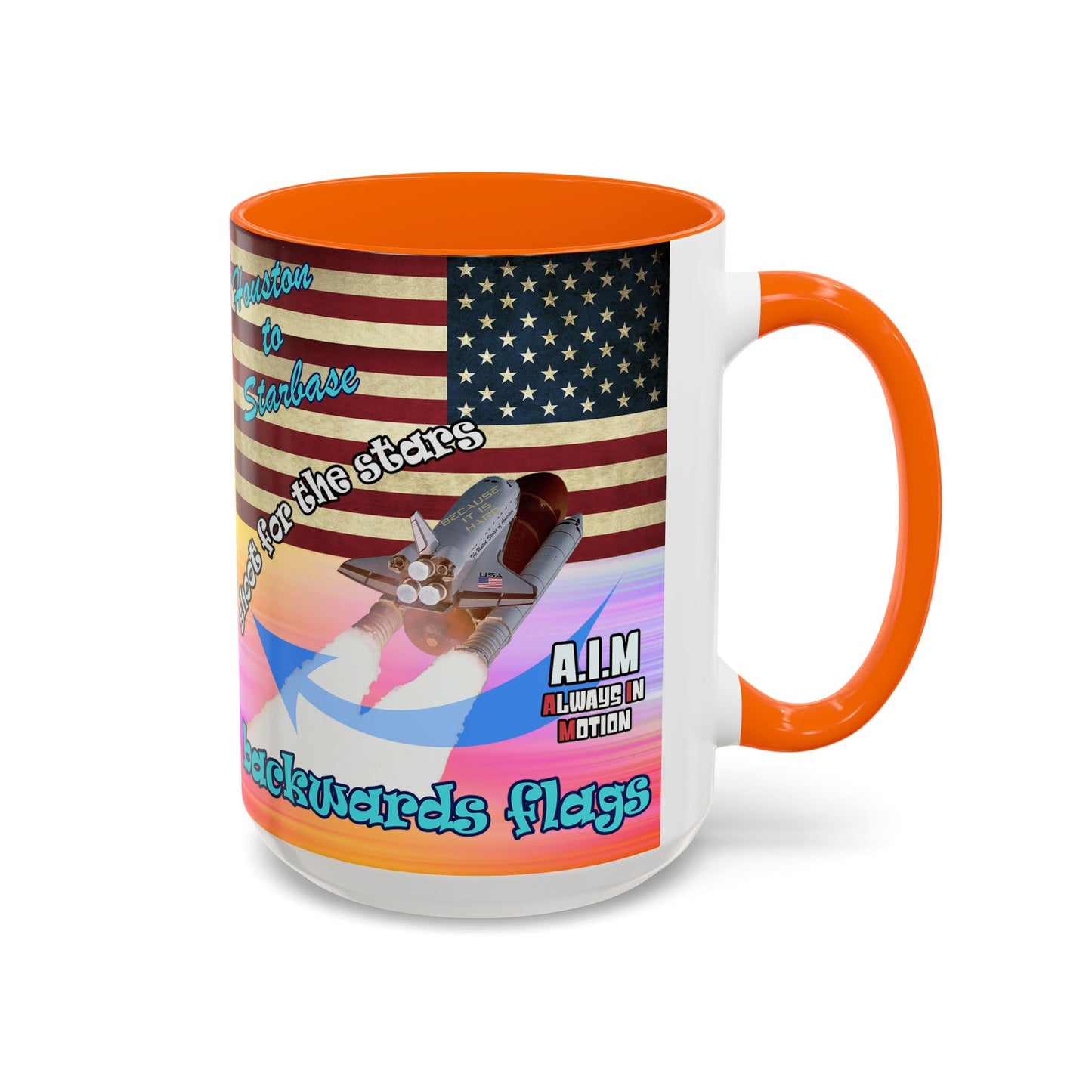 shoot for the stars - Accent Mug (color blur)