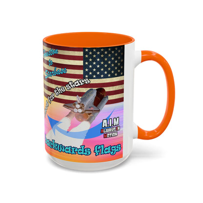 shoot for the stars - Accent Mug (color blur)