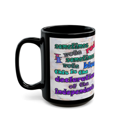 declaration of the independents - Black Mug (white marble)