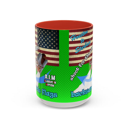 shoot for the stars - Accent Mug (logo green)