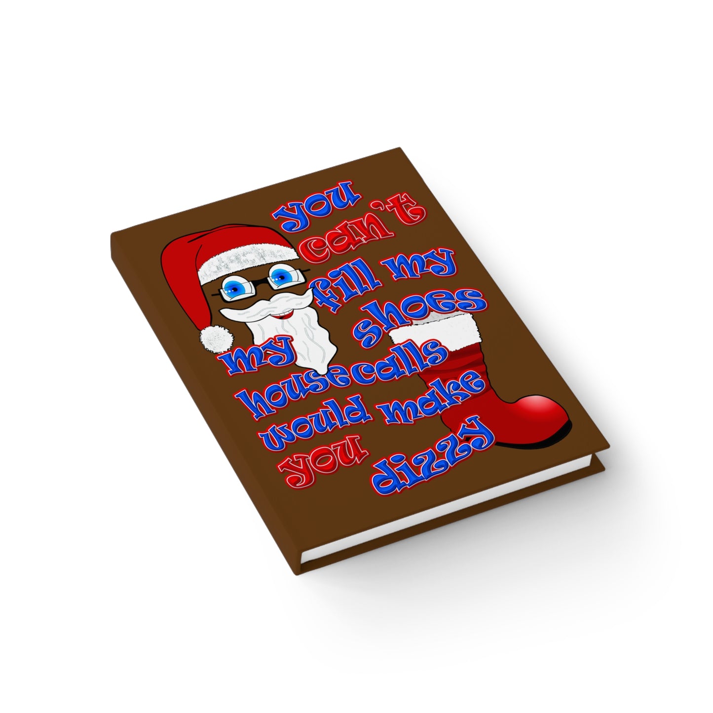 santa's shoes - journal-blank (brown)