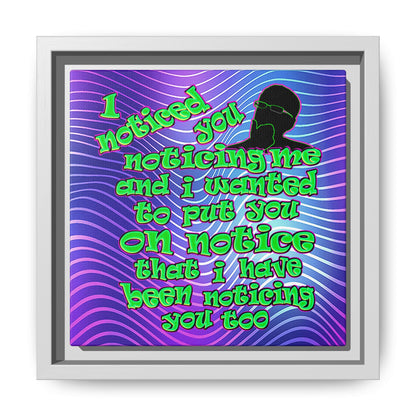 noticed you noticing - framed canvas art (purple wave)