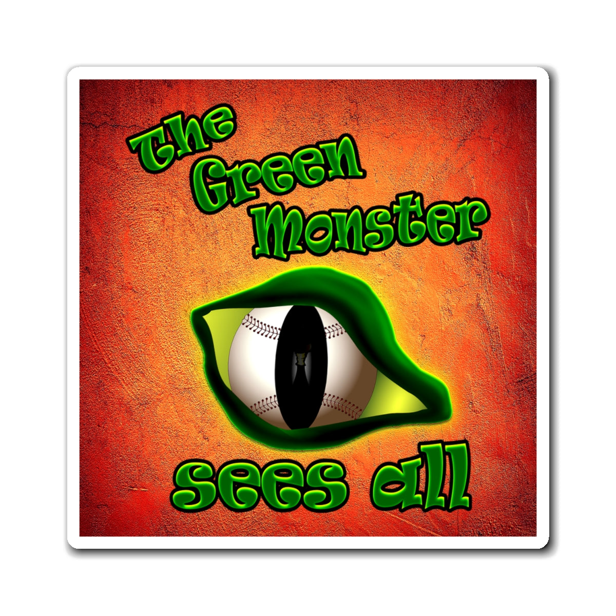 green monster - Magnets - (burnt orange)