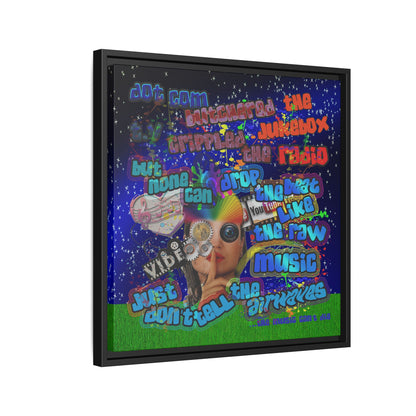 drop the beat - framed canvas art ('snoops' background)