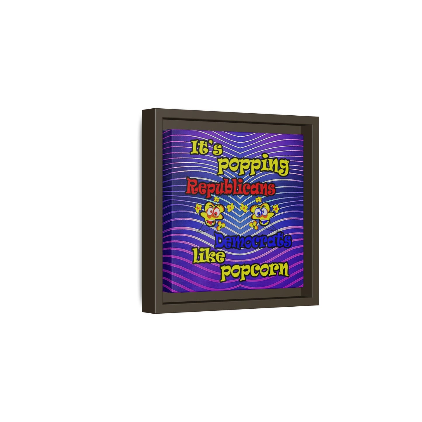 popping like popcorn - framed canvas art (purple wave)
