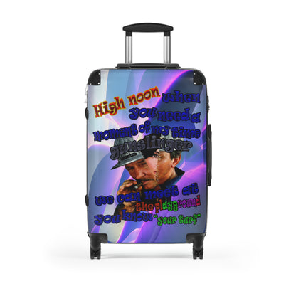 high noon - Suitcase (grey-pink wave)